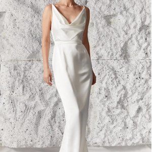 Undress | OPEN BACK MAXI BRIDAL DRESS AMILA | Size XS | Ivory